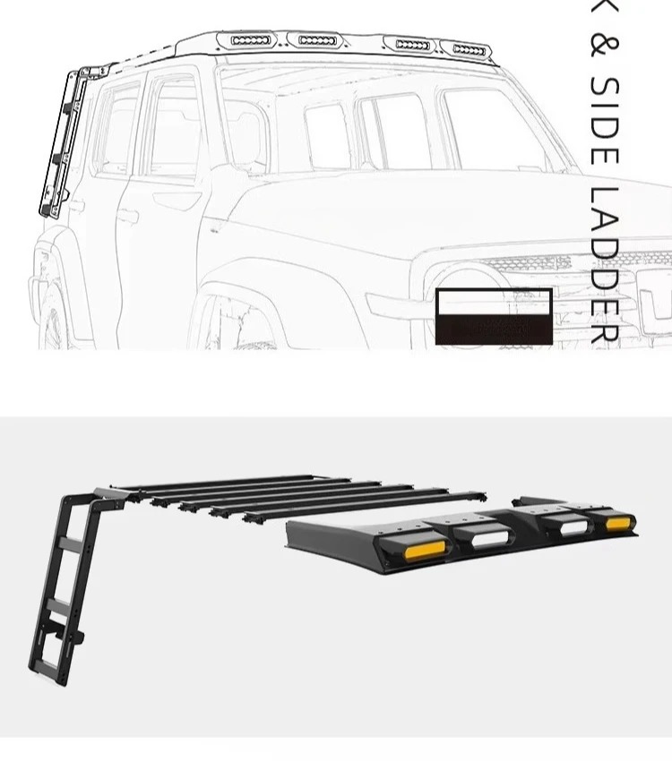 Sentinel Aluminum Alloy Roof Rack Tank 300 High Strength Lightweight Upgrade Luggage Carrier Ladder Toplight Low Wind Noise-New